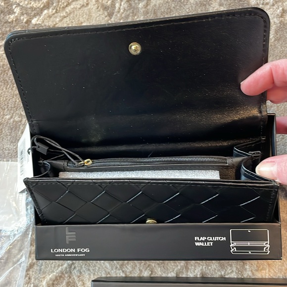 NWT London Fog 100th Anniversary Flap Clutch Wallet in box - Picture 2 of 3